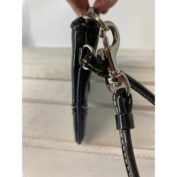 COACH SMALL NAVY PATTON LEATHER WRISTLET, WALLET - Picture 8 of 8